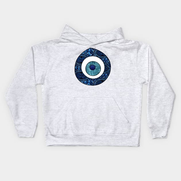 Evil Eye African collage Kids Hoodie by artbyomega